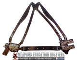 TOM'S "EXOTIC PYTHON HORIZONTAL - BIKINI - SHOULDER HOLSTER" - CUSTOM HAND-MADE DOUBLE THICK REINFORCED LEATHER SEMI-AUTO SHOULDER RIG. HORIZONTAL HOLSTER, MUZZLE EXPOSED - REINFORCED W/ 1.75" REAR BACK STRAP. CUSTOM HARNESS INCLUDED. BELT NOT NEEDED.