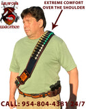 TOMS “SHOTGUN BATTLE AMMO CARRIER” HIGHEST QUALITY LEATHER AVAILABLE. LINED INSIDE AND OUT! HAND MADE-TAILOR FIT FOR YOUR HEIGHT AND WEIGHT. ROTATES AROUND BODY. HOLDS 45 SHELLS. SEE ALL PHOTOS BELOW! CLICK HERE – CALL: 954-804-4381