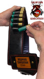 TOMS “SHOTGUN BATTLE AMMO CARRIER” HIGHEST QUALITY LEATHER AVAILABLE. LINED INSIDE AND OUT! HAND MADE-TAILOR FIT FOR YOUR HEIGHT AND WEIGHT. ROTATES AROUND BODY. HOLDS 45 SHELLS. SEE ALL PHOTOS BELOW! CLICK HERE – CALL: 954-804-4381
