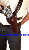 TOM'S "MODIFIED DOC HOLLIDAY" - CUSTOM HAND-MADE DOUBLE THICK REINFORCED LEATHER LARGE VERTICAL SEMI-AUTO OR REVOLVER SHOULDER HOLSTER RIG. CLICK HERE.
