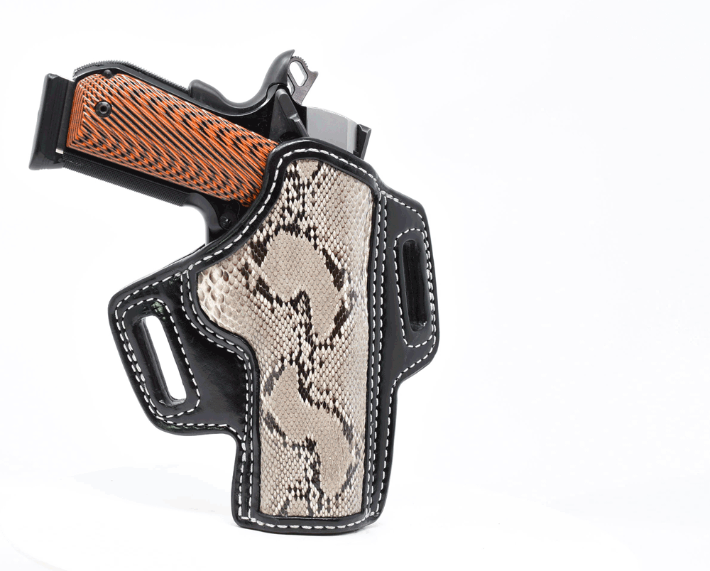 TOM'S "EXOTIC PYTHON SKIN GUN HOLSTER" PYTHON SKIN HOLSTER - HANDMADE FOR ANY PISTOL