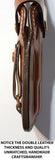 TOM'S "DISCRETE SHOULDER RIG" - VERTICAL - CUSTOM HAND-MADE DOUBLE THICK REINFORCED LEATHER VERTICAL SINGLE SHOULDER HOLSTER RIG (REVOLVER OR SEMI-AUTO). CLICK HERE.
