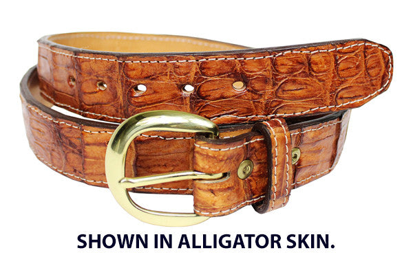 TOM'S "EXOTIC SKIN BELT COLLECTION" CUSTOM LEATHER GUN BELT, MULTIPLE SKINS AVAILABLE, CALL: 954-804-4381
