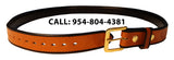 TOM'S "HIGHLIGHTED BLACK EDGE STYLISH GUN BELT" REINFORCED DOUBLE THICK LEATHER GUN BELT