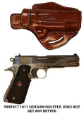 TOM'S "HIGH-RISE SEMI-AUTO BELT SLIDE HOLSTER" DOUBLE THICK STEEL MESH REINFORCED LEATHER. CALL 954-804-4381 FOR ASSISTANCE WITH ORDERING.