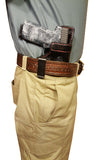 TOM'S "INSIDE THE WAIST OR POCKET HOLSTER" SEMI-AUTO PISTOLS ALSO GREAT FOR SNUB NOSED REVOLVERS. DOUBLE THICK STEEL MESH REINFORCED LEATHER WITH MILITARY GRADE STEEL CLIP