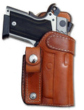 TOM'S "INSIDE THE WAIST BAND - IWB - EXTRA LEATHER. INCLUDES BELT LOOP. DOUBLE THICK STEEL MESH REINFORCED LEATHER