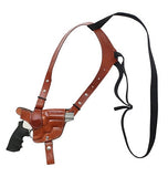 TOM'S "DISCRETE REVOLVER SHOULDER RIG" - CUSTOM HAND-MADE DOUBLE THICK REINFORCED LEATHER HORIZONTAL REVOLVER SINGLE SHOULDER HOLSTER. CLICK HERE.