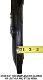 TOM'S "DISCRETE SHOULDER RIG" - VERTICAL - CUSTOM HAND-MADE DOUBLE THICK REINFORCED LEATHER VERTICAL SINGLE SHOULDER HOLSTER RIG (REVOLVER OR SEMI-AUTO). CLICK HERE.
