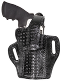 TOM'S "REVOLVER BASKETWEAVE HOLSTER" DOUBLE THICK STEEL MESH REINFORCED LEATHER