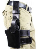 TOM'S "DROP LEG HOLSTER" DOUBLE THICK STEEL MESH REINFORCED LEATHER GUN HOLSTER SYSTEM