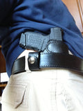 TOM'S "INSIDE THE WAIST BAND - IWB - EXTRA LEATHER. INCLUDES BELT LOOP. DOUBLE THICK STEEL MESH REINFORCED LEATHER