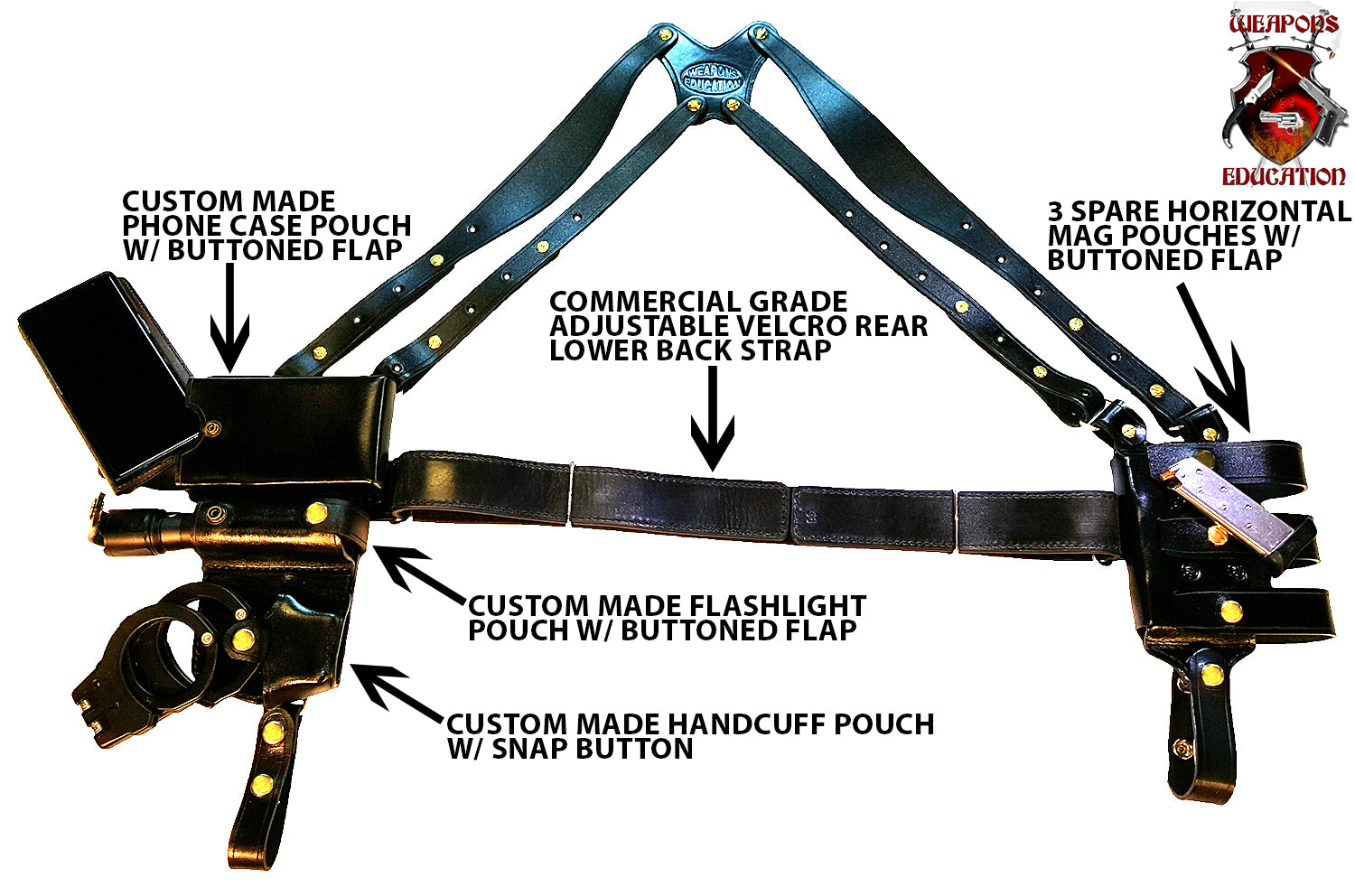 TOM’S “MULTIPURPOSE CUSTOM LEATHER SHOULDER HOLSTER RIG