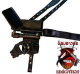 TOM’S “MULTIPURPOSE CUSTOM LEATHER SHOULDER HOLSTER RIG" – THIS MAY BE CUSTOMIZED TO YOUR LIKING. CALL FOR DETAILS: 954-804-4381