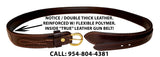 TOM'S "RANGER GUN BELT" 2 STRAPS INSERT INTO BUCKLE. DOUBLE THICK REINFORCED LEATHER (TOM'S FAVORITE)