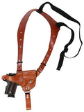 TOM'S "DISCRETE SHOULDER RIG" - HORIZONTAL - CUSTOM HAND-MADE DOUBLE THICK REINFORCED LEATHER SINGLE HORIZONTAL SEMI-AUTO SHOULDER HOLSTER RIG. CALL 954-804-4381