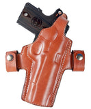 TOM'S "CUSTOM THUMB BREAK / BELT LOOPED - KEEPERS HOLSTER" DOUBLE THICK STEEL MESH REINFORCED LEATHER